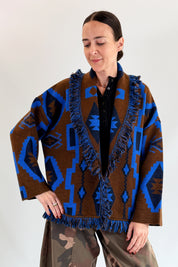 Cardigan midi etnico
