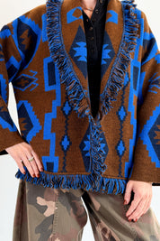 Cardigan midi etnico