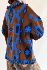 Cardigan midi etnico