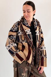 Cardigan frange origami