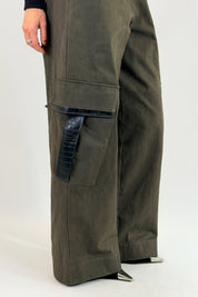 Pantalone cargo inserti cocco