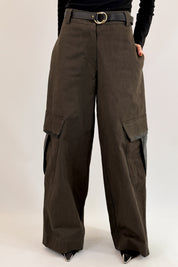 Pantalone cargo inserti cocco