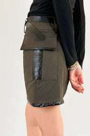 Minigonna tasche cocco