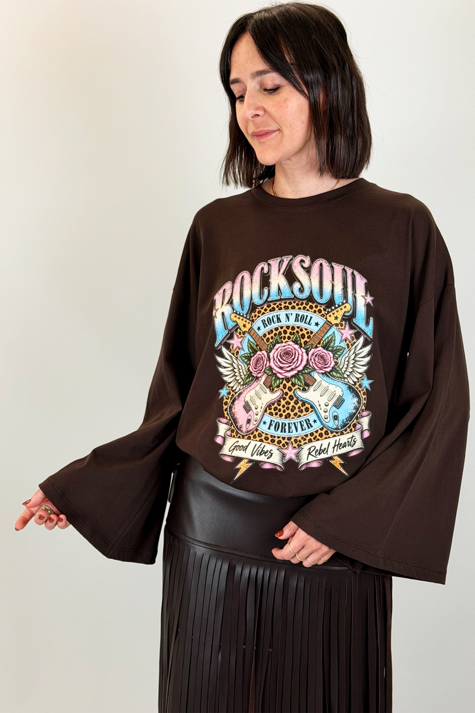 T-shirt manica ampia ROCK SOUL