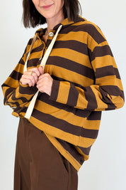 Polo gioiello righe cappuccio