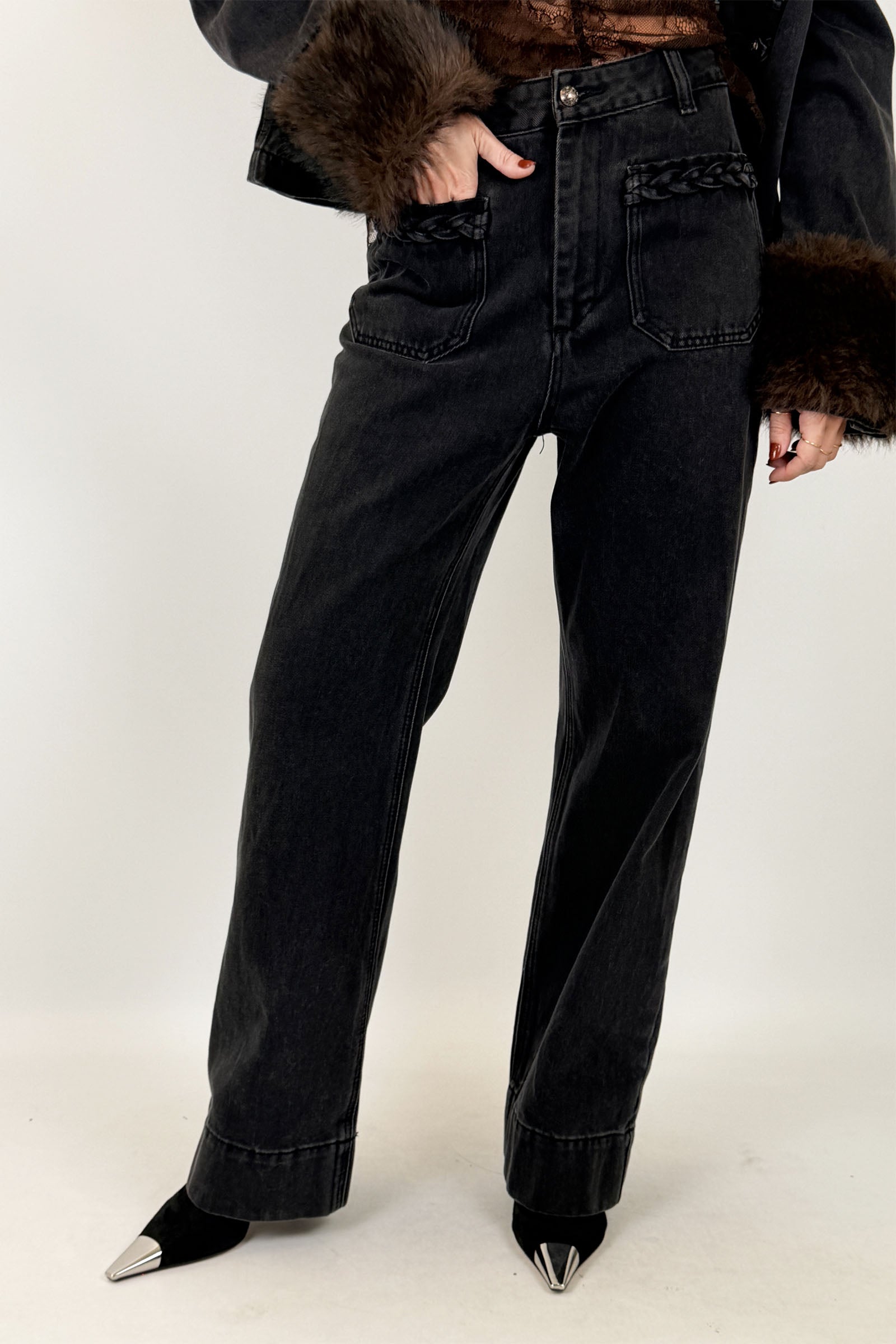 Jeans tasche trecce