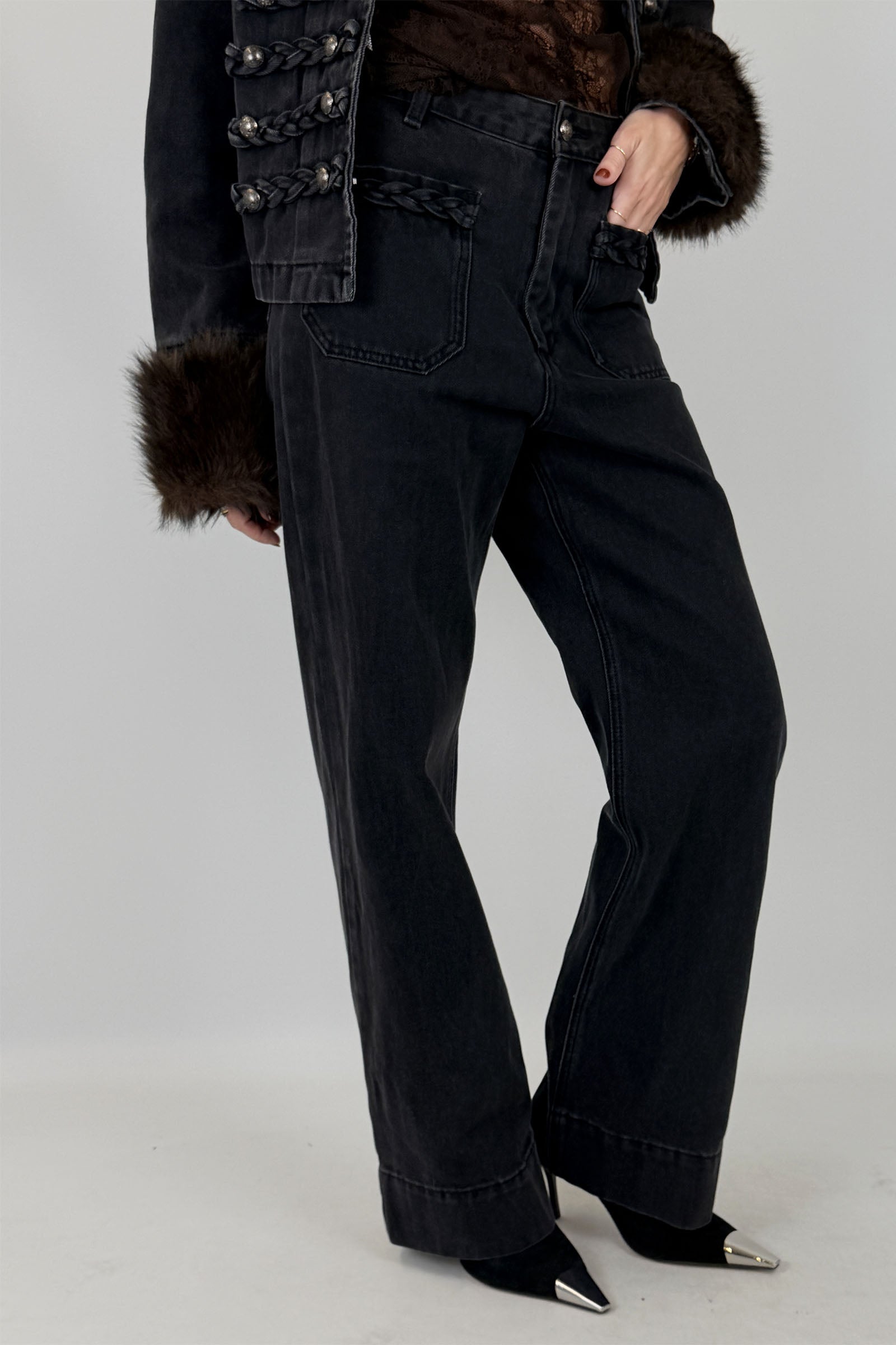 Jeans tasche trecce