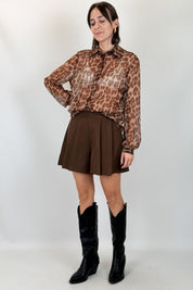 Camicia chiffon maculata
