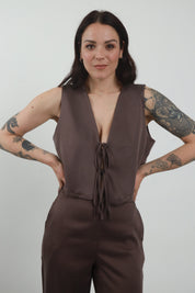 Gilet fluido fiocchetti