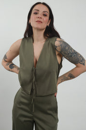 Gilet fluido fiocchetti