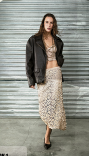 Chiodo ecopelle martellata