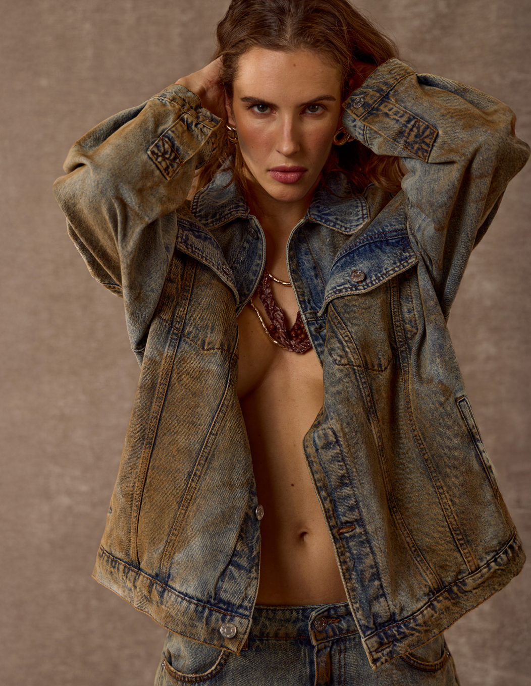 Giubbotto jeans oversize dirty