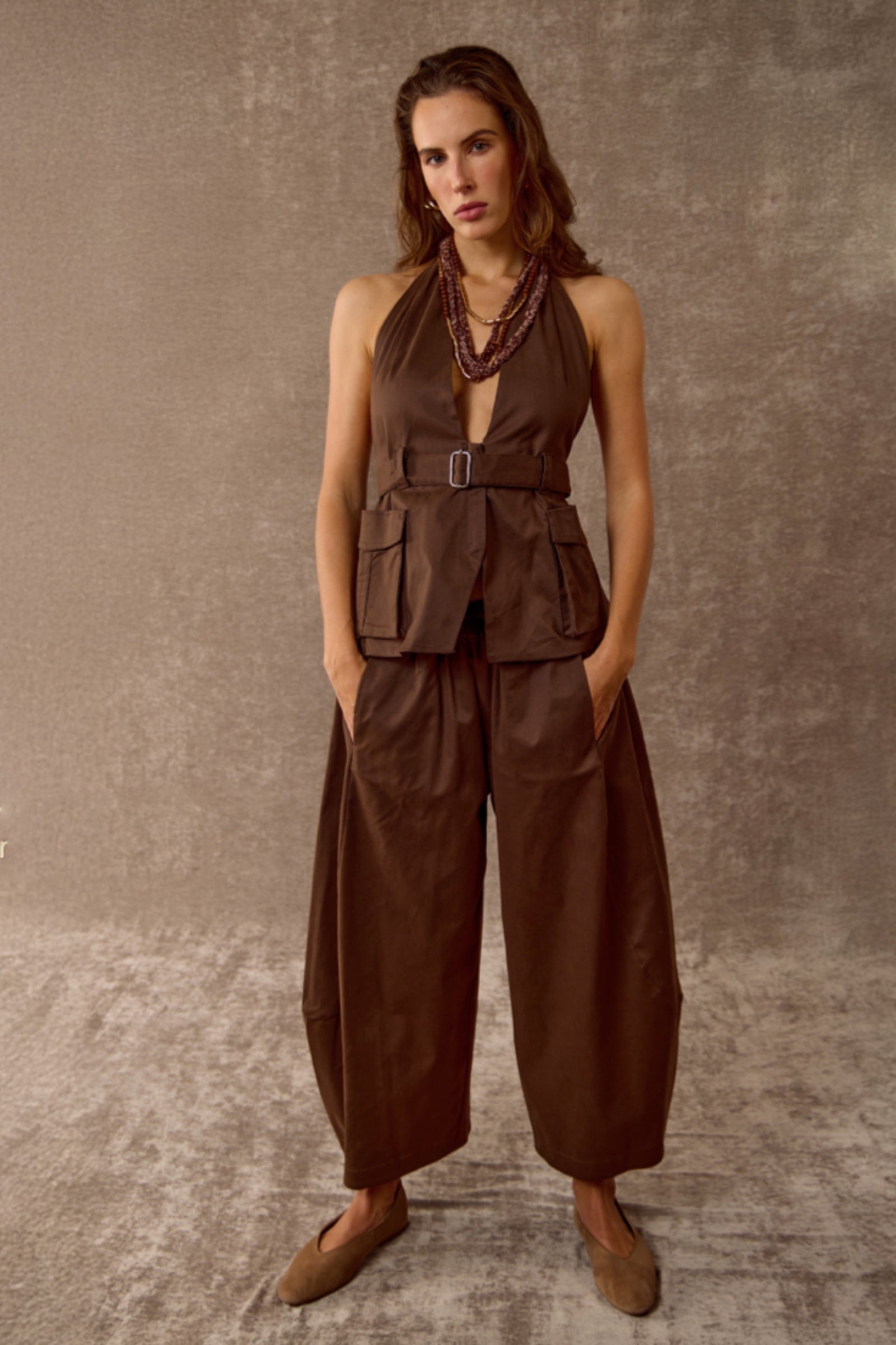 Pantalone ampio cotone