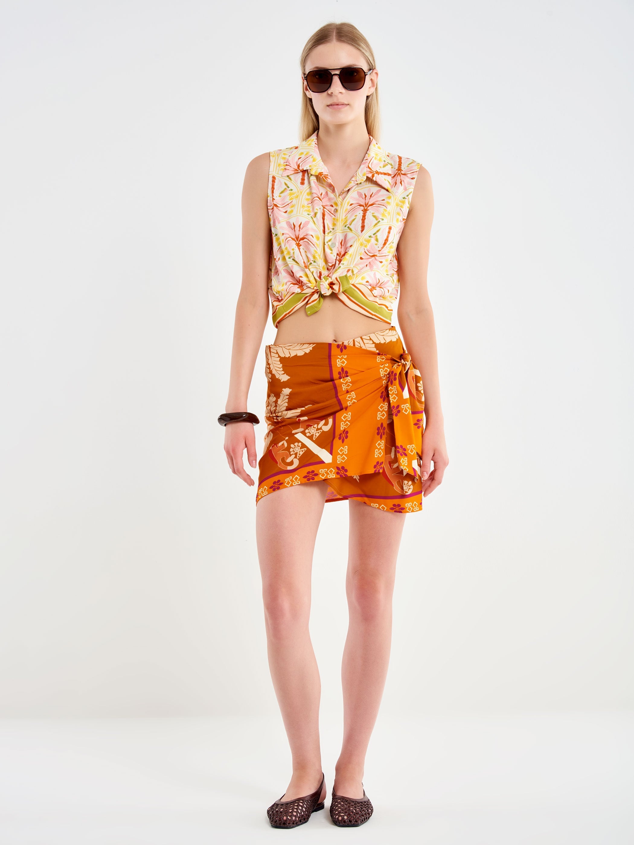 Set camicia+gonna fantasia