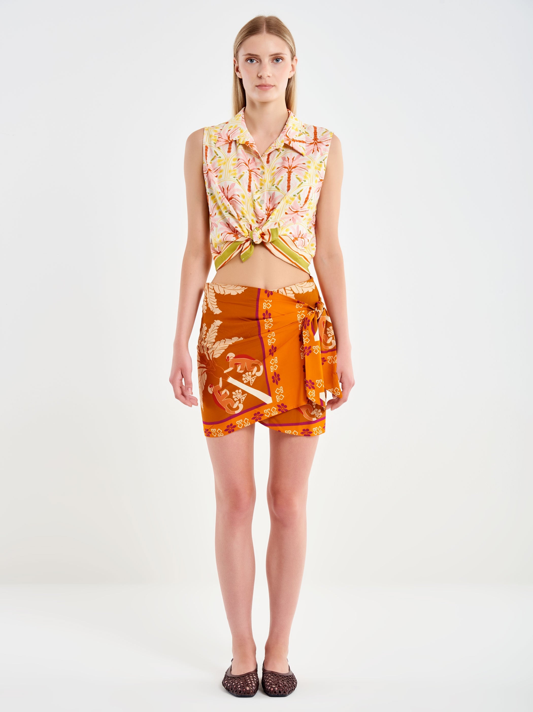 Set camicia+gonna fantasia