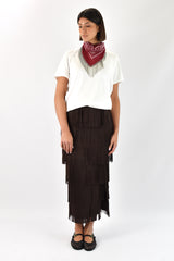 Gonna frange suede