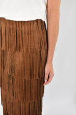 Gonna frange suede