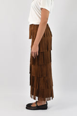 Gonna frange suede