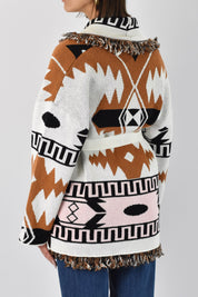 Cardigan fantasia e frange