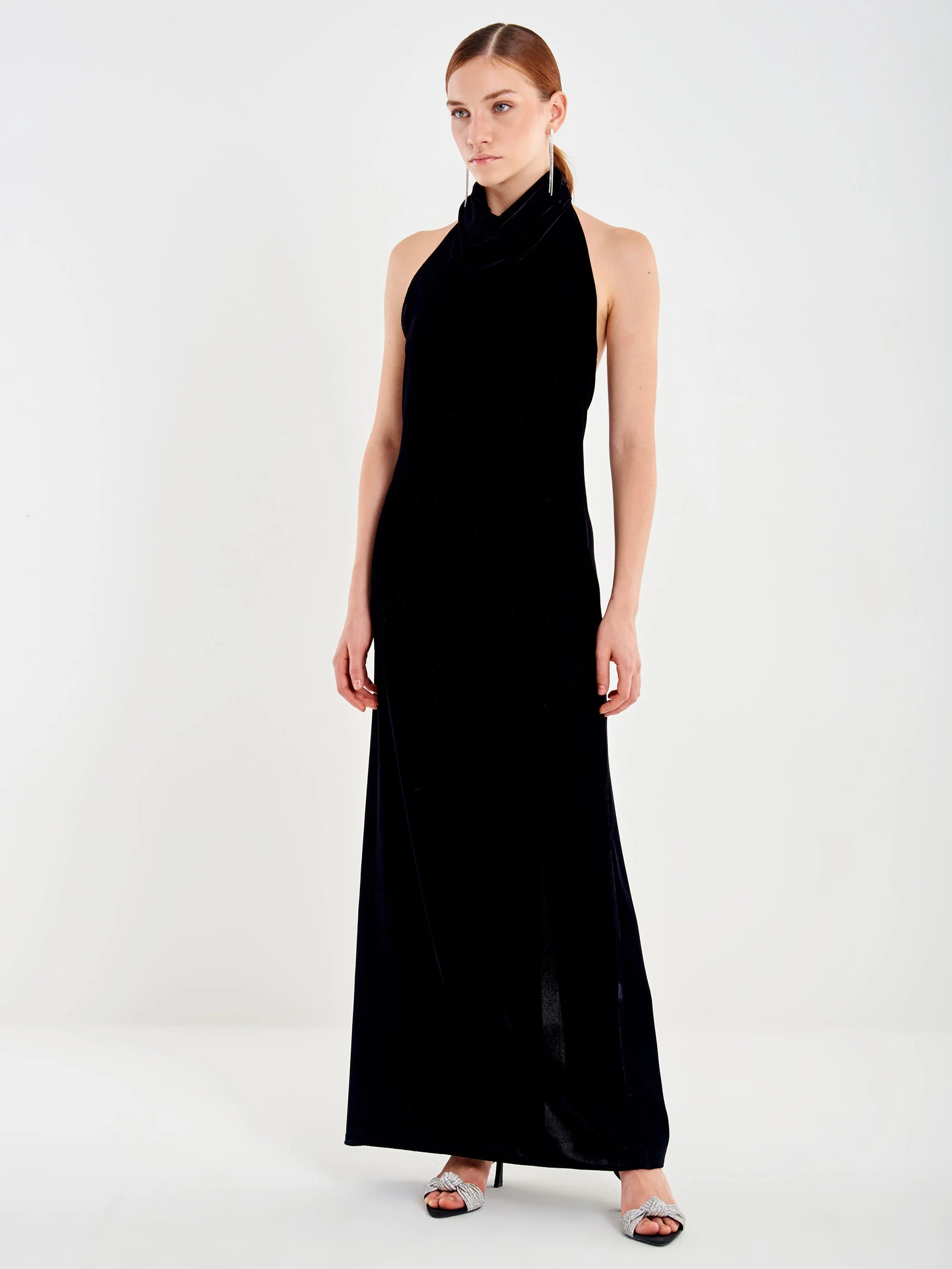 Abito velluto schiena nuda