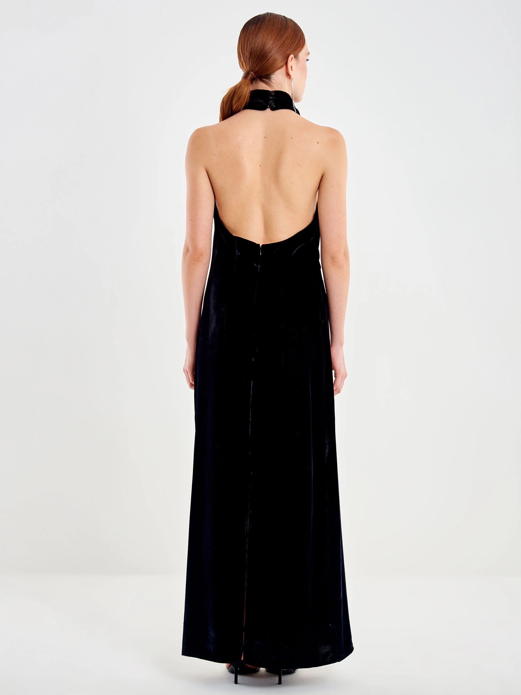 Abito velluto schiena nuda