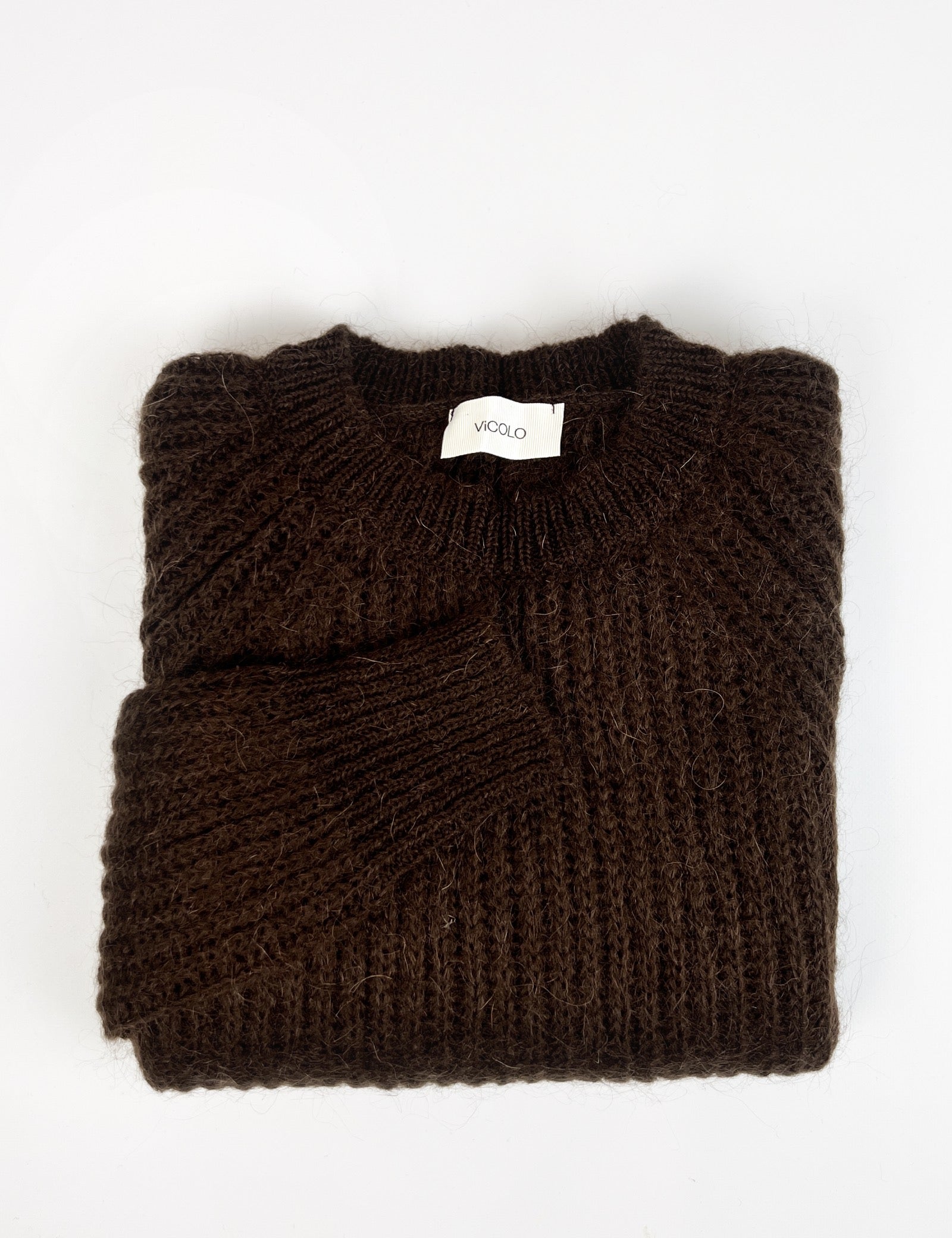 Maglia girocollo mohair