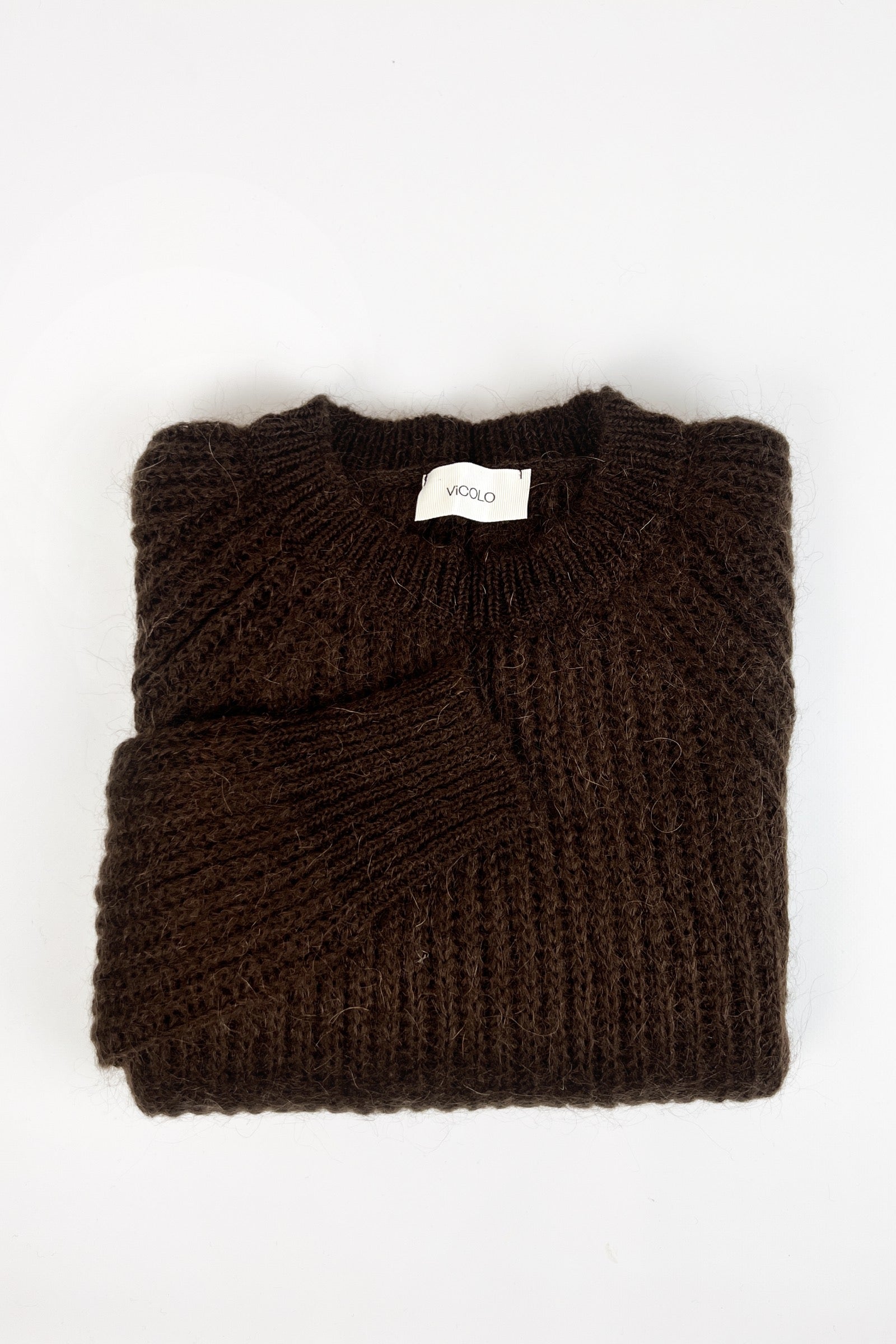 Maglia girocollo mohair