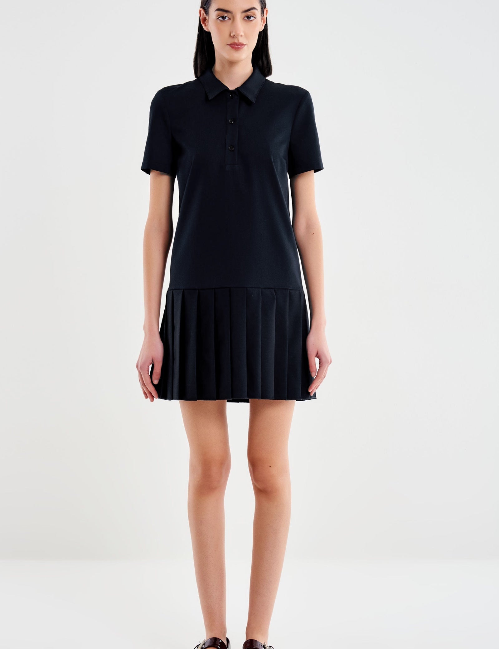 Abito polo mini pieghe