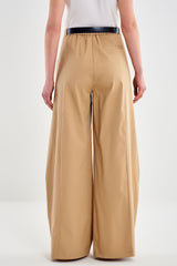 Pantalone cotone pinces lato