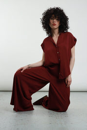 Blusa misto lino