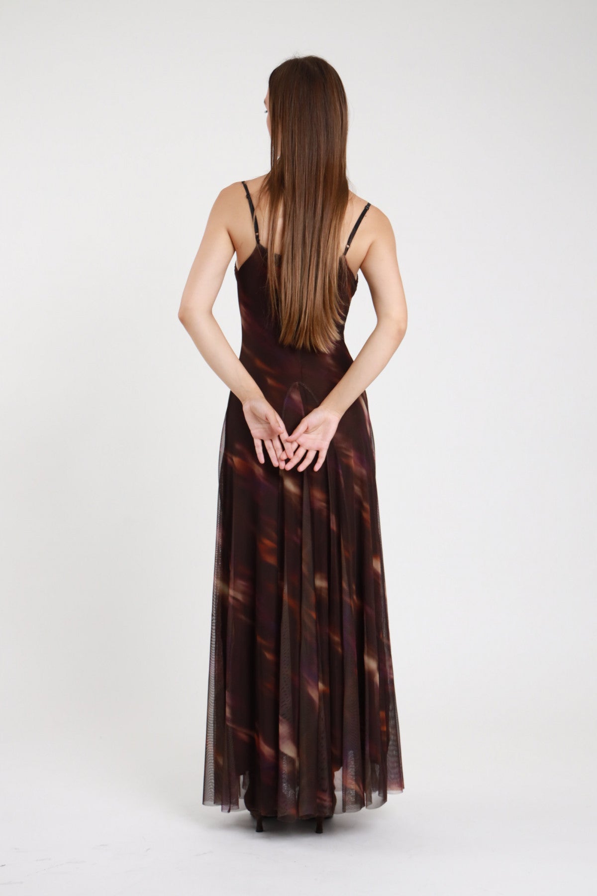 Abito lungo tulle fantasia