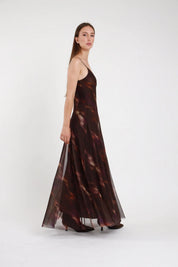 Abito lungo tulle fantasia