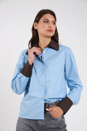Camicia con bordi a contrasto