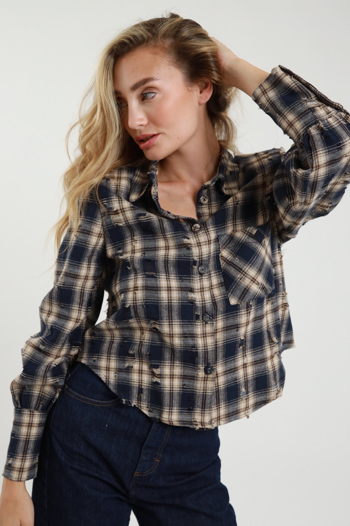 Camicia check rotture