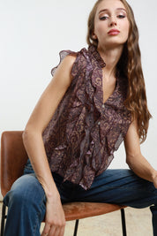 Camicia fantasia rouches