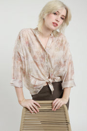 Camicia fantasia con nodo