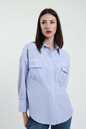 Camicia gessata e strass
