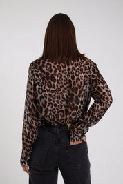 Camicia maculata con fiocco