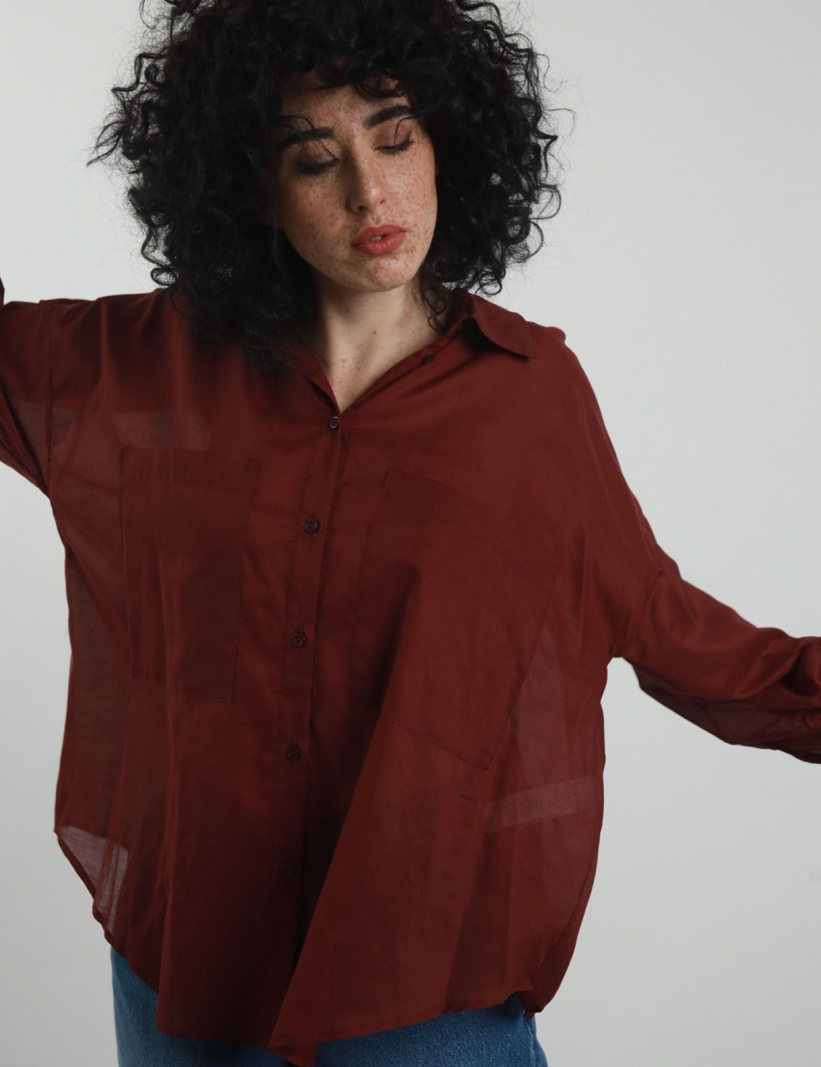 Camicia over tasche