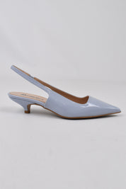 Slingback a punta vernice