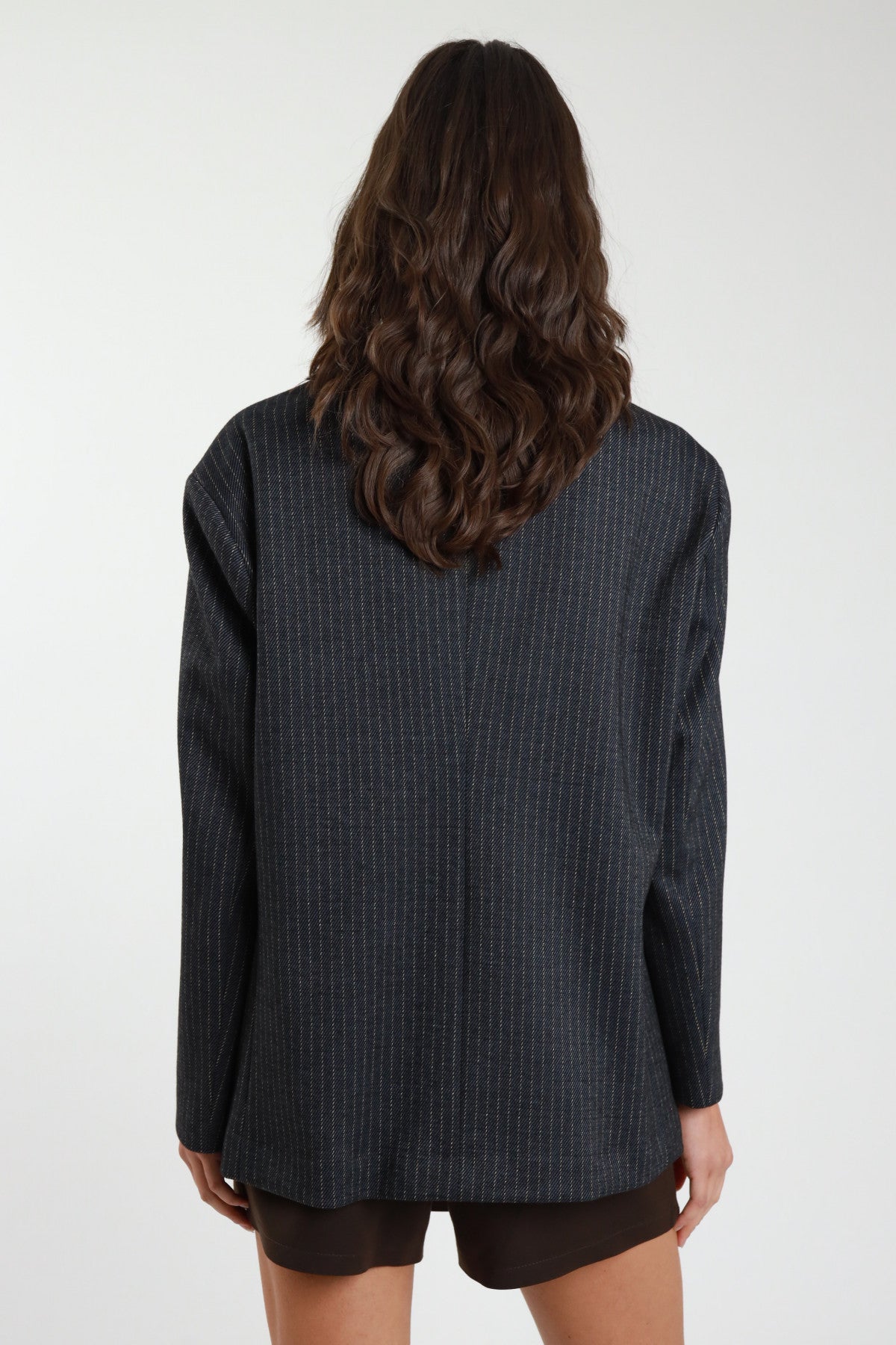 Doppiopetto gessato lurex