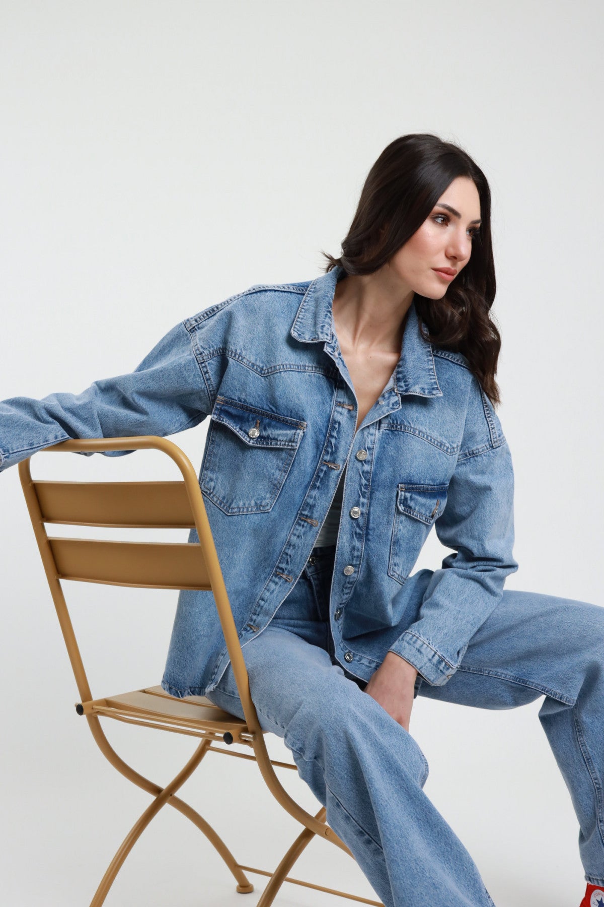 Giubbotto camicia denim