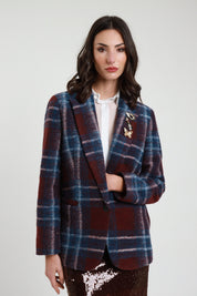 Giacca quadri con spille