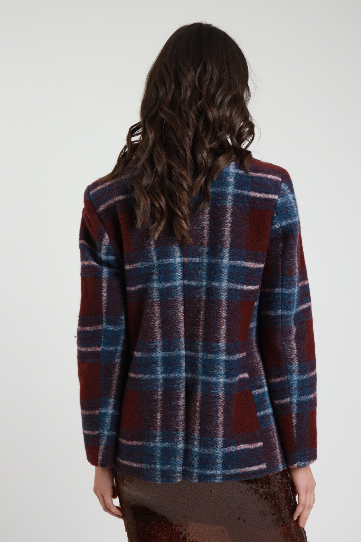 Giacca quadri con spille