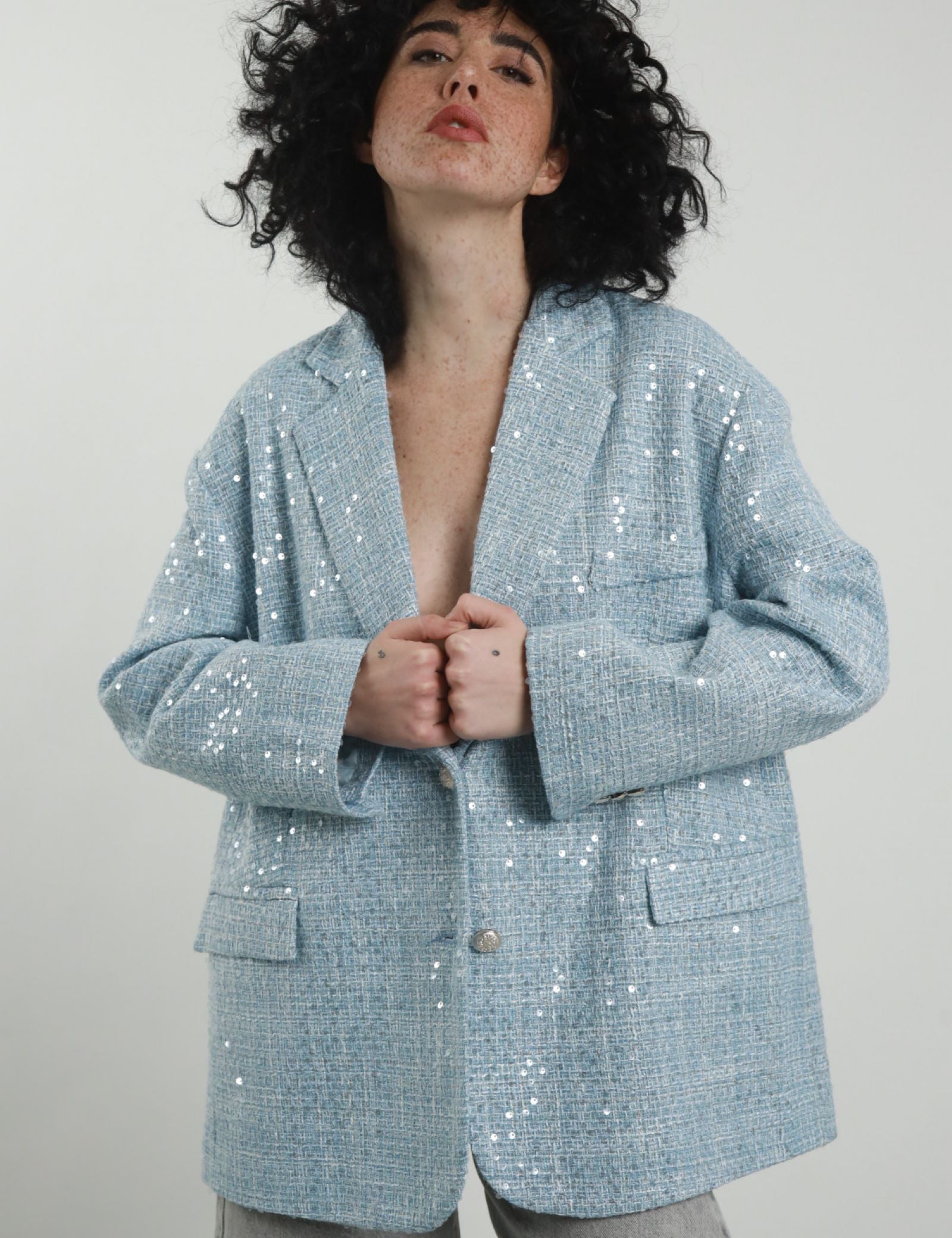 Giacca over paillettes