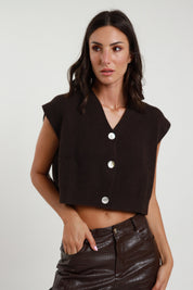 Gilet coste e bottoni