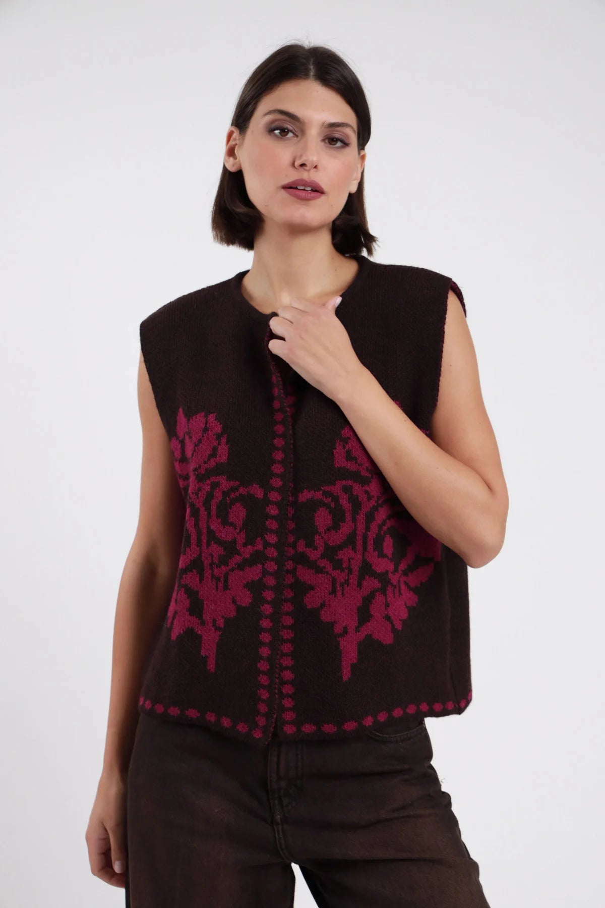Gilet jaquard