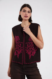 Gilet jaquard