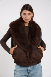 Gilet ecopelliccia double face