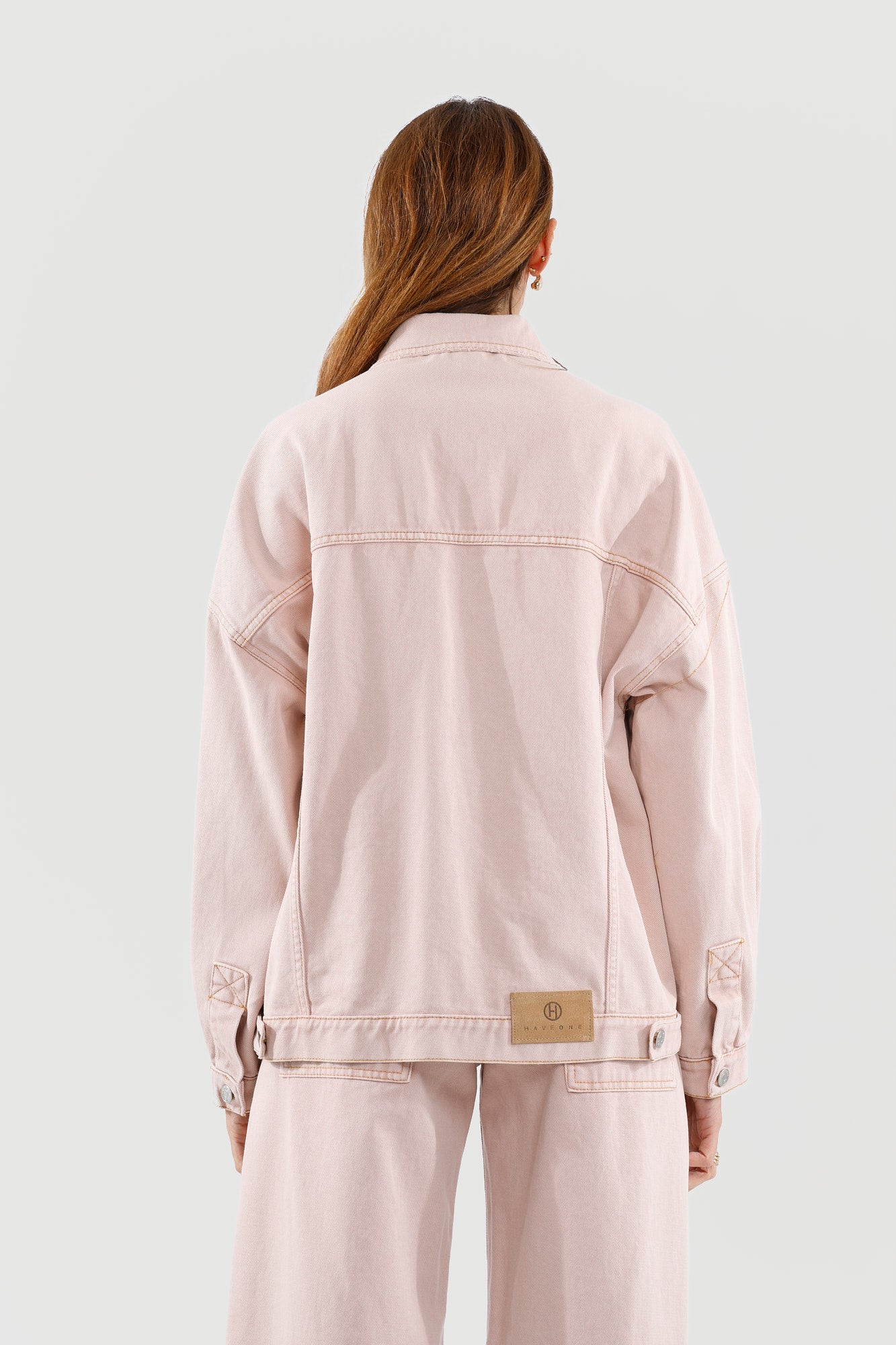 Giubbotto denim rosa